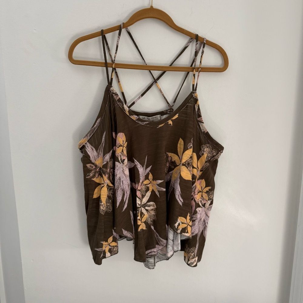 Free People Hey Girl Cotton Tank Top Tropical S - Picture 5 of 13